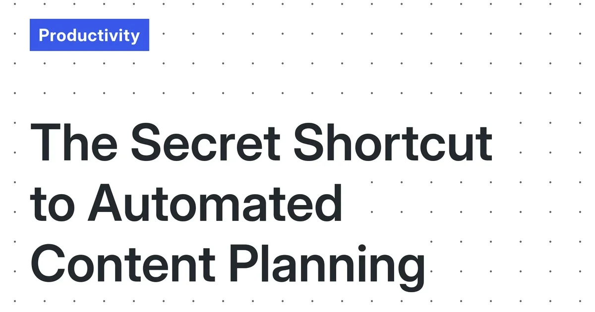 Content Planning and Scheduling Automation: A No-Code Guide for Busy Creators