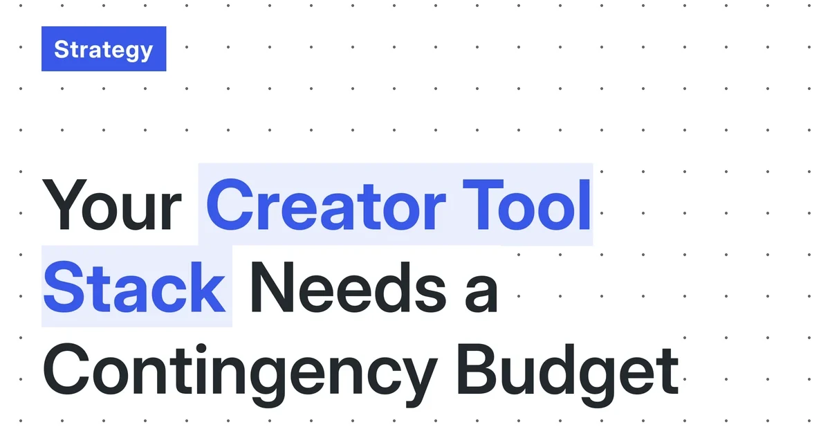 The 2026 Solo Creator’s Tool Stack Contingency Budget: A Quantitative Model for Strategic Redundancy